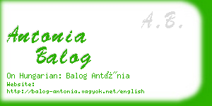 antonia balog business card